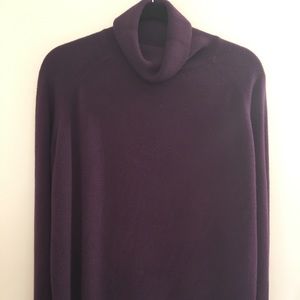 Long sleeve Soft Turtleneck Sweater in Plum